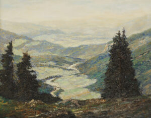 „Blick in die Birgsau bei Oberstdorf“.