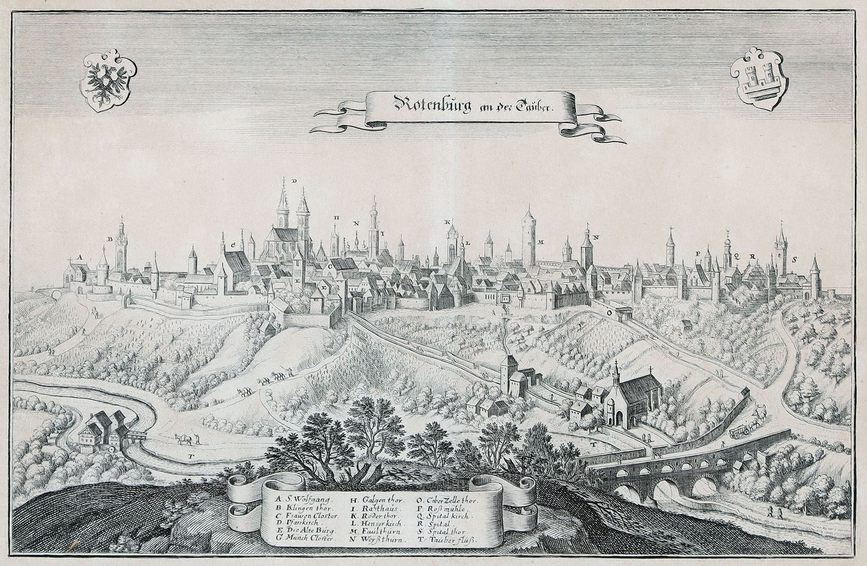 Boppard – Nördlingen – Oppenheim – Rothenburg o.d. Tauber: „Boppart“ – „Nördlingen“ – „Oppenheim“ – „Rotenburg an der Tauber“.