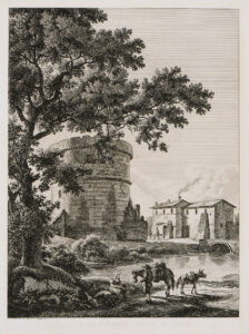 Cascatella di Tivoli – Ruderi, esistenti a Tivoli del Piano inferiore della Villa di Cassio – Sepolcro di Plauzio, vicin’ a Tivoli.