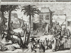 „Ceremonies Nuptiales des Indiens et autres. Huwlyks Ceremonien“.