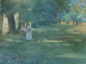 Zwei Frauen im Park.