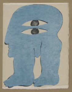 Blauer doppeläugiger Kopffüßler.