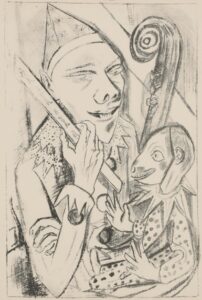 Pierrot und Maske.