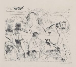 Brudermord (Die ersten Menschen) – Faun und Nymphe – Leda mit dem Schwan – Theseus und Ariadne – Der Künstler und der Tod – Tod bei Strucks (Totentanz) – Gulliver bei den Hofdamen (Gullivers Reisen…).