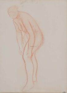 Femme baissée.