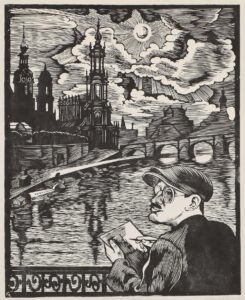 „Zeichner vor Dresden“ (Selbstbildnis).