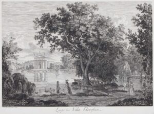 Cascatella di Tivoli – Tivoli – Terme di Caracalla – Lago in Villa Borghese – Avanzi della Villa di M. Bruto a Tivoli.
