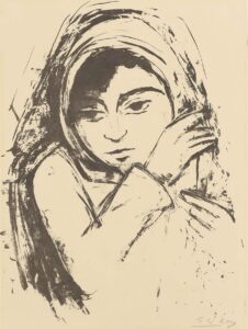 Mädchen mit Kopftuch.