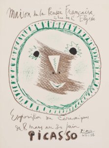 Exposition de Céramiques (Visage brun/noir – Visage brun/noir/vert)