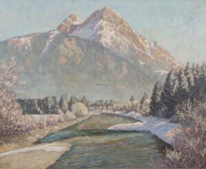 Schneeschmelze in den Alpen.