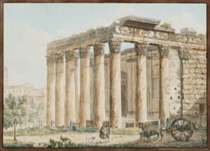 Tempel des Antoninus Pius und der Faustina auf dem Forum Romanum.